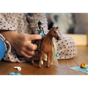 Coffret de Beauté de 18 Pieces Pour Figurines Chevaux avec le Cavalier Kim -  Cadeau pour Garçons et Filles a Partir de 5 ans -