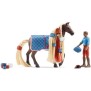 Coffret Cheval a coiffer Leo et Rocky - Figurines Chevaux Sofia's Beauties - Coffret de jouets de 18 Pieces -Chevaux a La Crinie