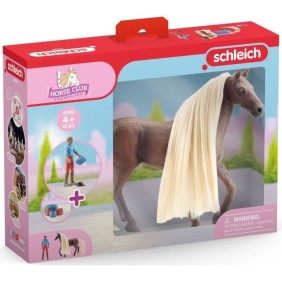 Coffret Cheval a coiffer Leo et Rocky - Figurines Chevaux Sofia's Beauties - Coffret de jouets de 18 Pieces -Chevaux a La Crinie