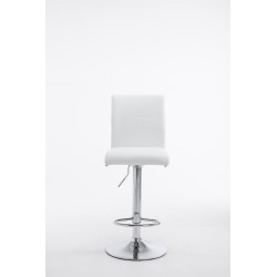 Lot de 2 tabourets de bar Cologne similicuir chrome blanc