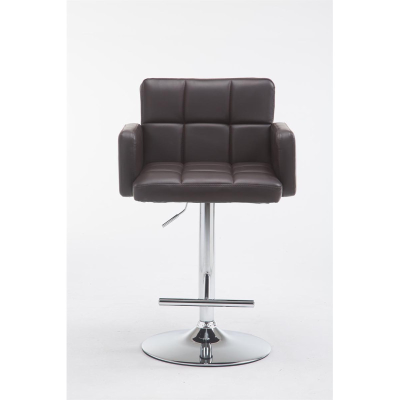 Tabouret de bar Los Angeles simili cuir C brun