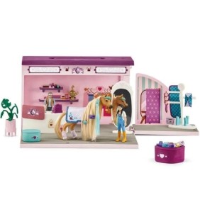 Boutique Éphémere Sofia's Beauties - Écurie Schleich Malette de coiffage avec Accessoires de Pansage et Figurines Chevaux - Set 