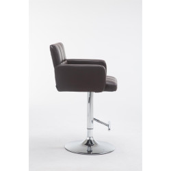 Tabouret de bar Los Angeles simili cuir C brun