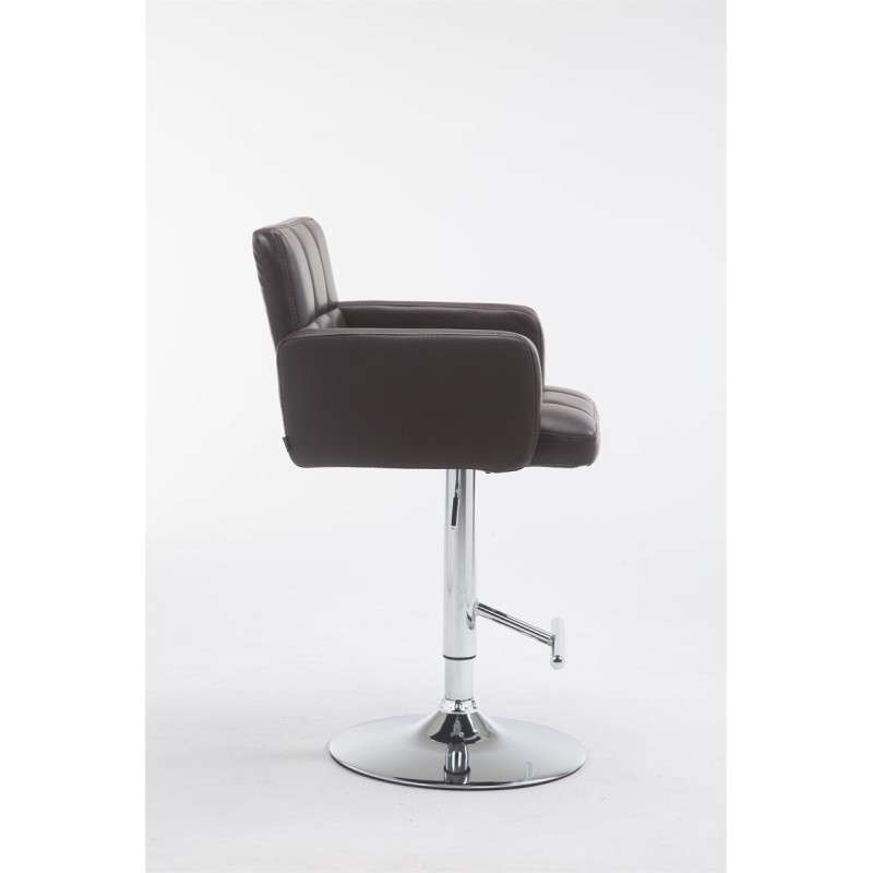 Tabouret de bar Los Angeles simili cuir C brun