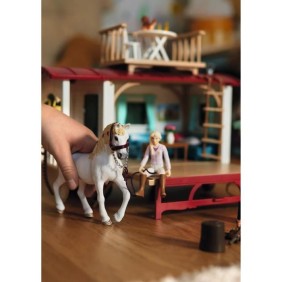 Caravane rencontres secretes, coffret schleich avec 1 cheval schleich inclus, coffret figurines pour enfants de 5 ans - schleich