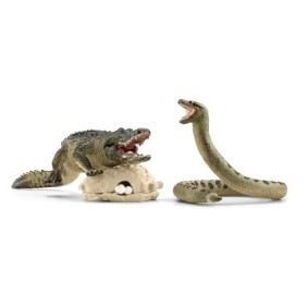 Coffret Duel Alligator/Anaconda SCHLEICH - Gamme Wild Life