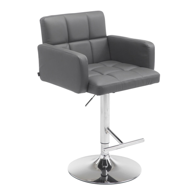 Tabouret de bar Los Angeles simili cuir C gris