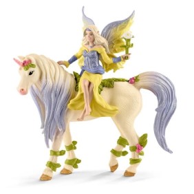 Fée Sera avec Figurine Licorne aux fleurs - Fée Sirene Magique et Fantastique et Jouet Licorne - Coffret de Jouets Idéal pour le