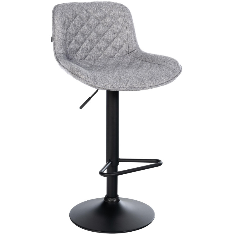 Tabouret de bar en tissu Kasson gris