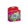 Coffret de Jouets Figurine Dragon Fleuri Avec son Petit - Figurines Maman Ailée Fleurie et Bébé Dragon, figurines d'Action pour