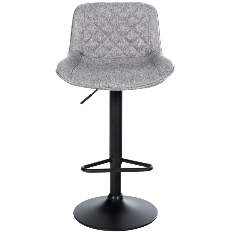 Tabouret de bar en tissu Kasson gris