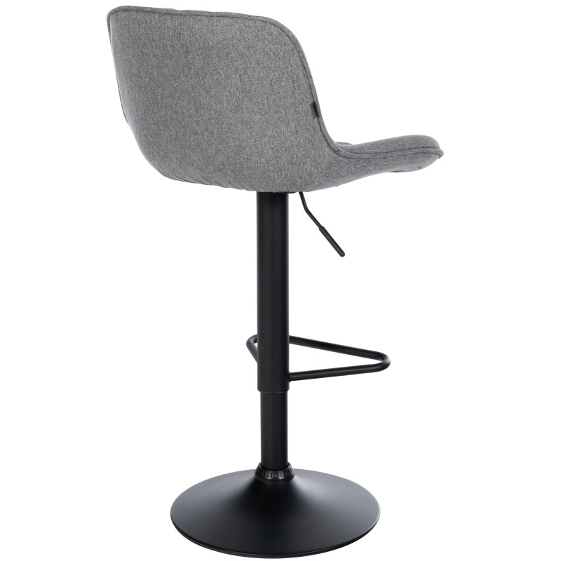 Tabouret de bar Kasson en tissu gris foncé