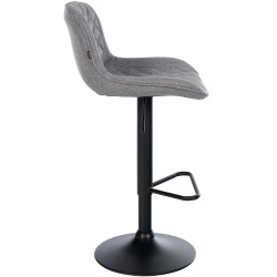 Tabouret de bar en tissu Kasson gris foncé
