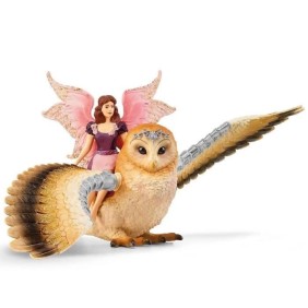 Figurine SCHLEICH Elfe a dos de chouette scintillante V2 - Gamme bayala