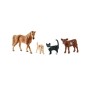 Kit de base Farm world - Coffret de 5 Pieces avec Chiens et Chiots Mignons - Ensemble Chien avec Bulldog Français, Jack Russell,