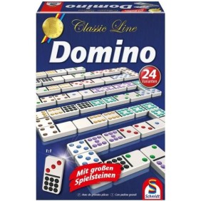 Jeu de Domino - SCHMIDT SPIELE - Classic line - 55 dominos grand format - 24 variantes de regles