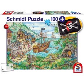 Puzzle Fantastique - SCHMIDT SPIELE - Dans la baie aux pirates - 100 pieces - Multicolore et vert