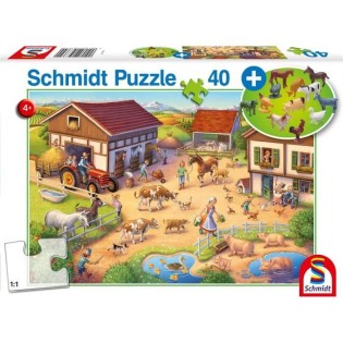 Puzzle Une ferme joyeuse - 40 pcs - SCHMIDT SPIELE - Animaux - Enfant - 4 ans et plus