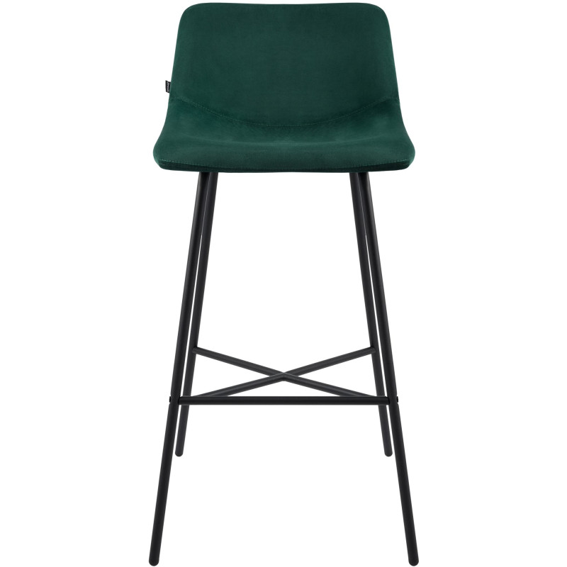 Tabouret de bar Altona en velours vert