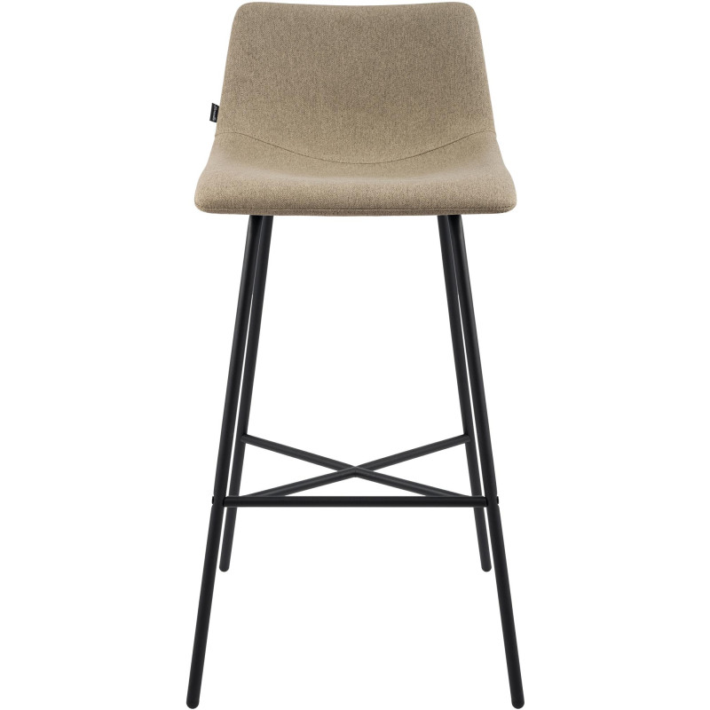 Tabouret de bar en tissu Altona taupe