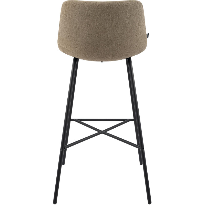 Tabouret de bar en tissu Altona taupe