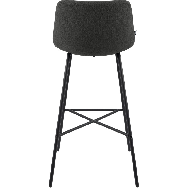 Tabouret de bar Altona en tissu gris foncé