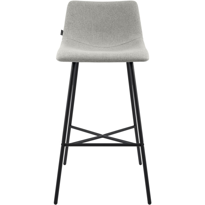 Tabouret de bar Altona en tissu gris