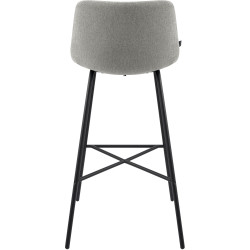 Tabouret de bar Altona en tissu gris