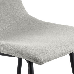 Tabouret de bar Altona en tissu gris