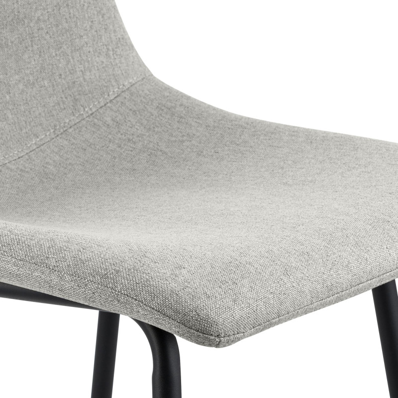 Tabouret de bar en tissu Altona gris