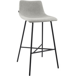Tabouret de bar Altona en tissu gris