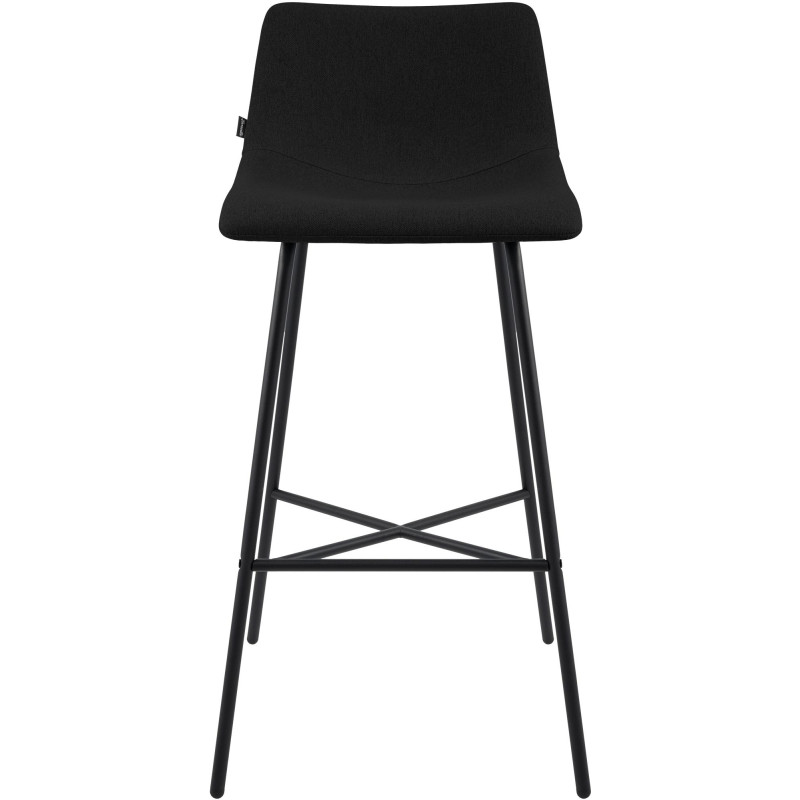 Tabouret de bar en tissu Altona noir