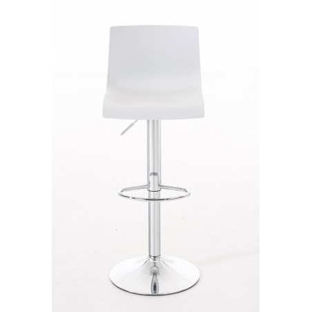 Set di 2 sgabelli da bar Hoover in plastica cromata bianca