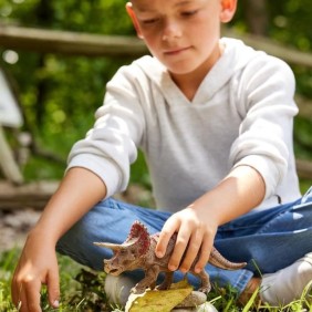 Figurine de Tricératops Réaliste - Figurine Dinosaure Authentique et Durable de l'ere Jurassique - Jouet Détaillé pour Garçons e