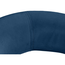 Tabouret de bar Olinda, velours, chrome bleu