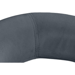 Tabouret de bar Olinda en velours noir gris foncé