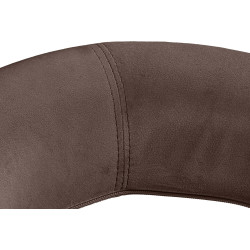 Tabouret de bar Olinda en velours noir brun