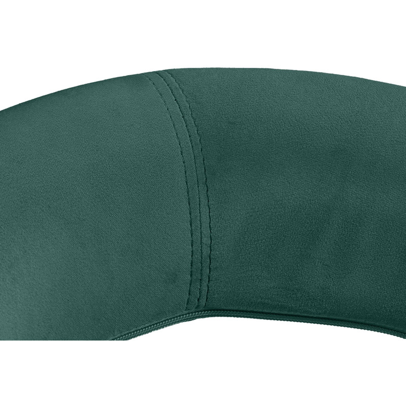 Tabouret de bar Olinda velours blanc vert