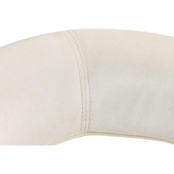 Tabouret de bar Olinda velours blanc crème