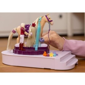 Figurine Cheval - Coffret de 54 Pieces - Accessoires de Pansage et Figurine - Cadeau pour Enfants des 4 ans - schleich 42617 HOR