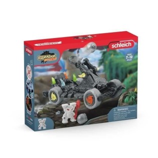 Catapulte avec Mini Creature, Coffret schleich avec 1 figurines mini creature, Figurines d'action fantastiques tres durables, Po