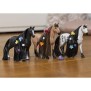 Figurine Jument Quarter Horse a coiffer 8 Pieces - Figurine Cheval a La Criniere Brossable avec Accessoires - Cadeau pour Enfant