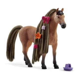 Figurine Étalon Akhal-Teké a coiffer- Coffret de 8 Pieces avec Figurine Cheval a coiffer pour Garçons et Filles - Cadeau pour