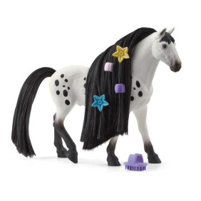 Figurine Étalon Knabstrup a coiffer - Coffret de Pieces avec Figurine Cheval et Accessoires pour Garçons et Filles - Cadeau pour