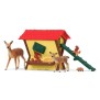 Cabane des animaux de la foret, Coffre schleich 42658 Farm World, pour enfants des 3 ans