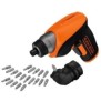 Tournevis Electrique 3,6V BLACK+DECKER (Livré en Boite Métallique + 20 Embouts vissage + 1 Chargeur) - CS3652LCAT-QW