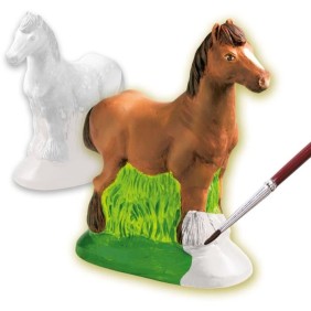 Moulage et peinture - Cheval - SES CREATIVE - Moule latex, support de séchage, plâtre, peinture et pinceau inclus