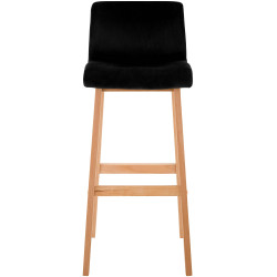 Tabouret de bar en velours Hoover Natura noir