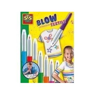 Feutres aérographes a souffler Blow - SES CREATIVE - Textile - Multicolore - Enfant - Jaune