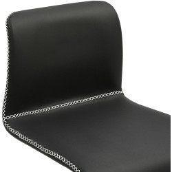Tabouret de bar Henchy en similicuir noir